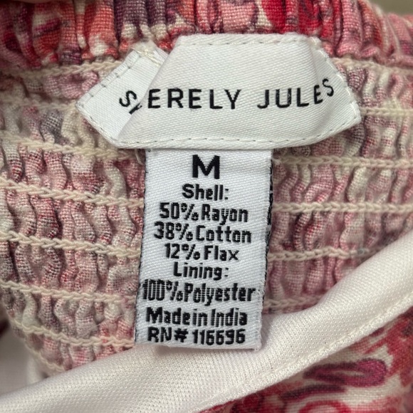 Sincerely Jules Pink Floral Sleeveless Mini Dress - Size M - Picture 3 of 3